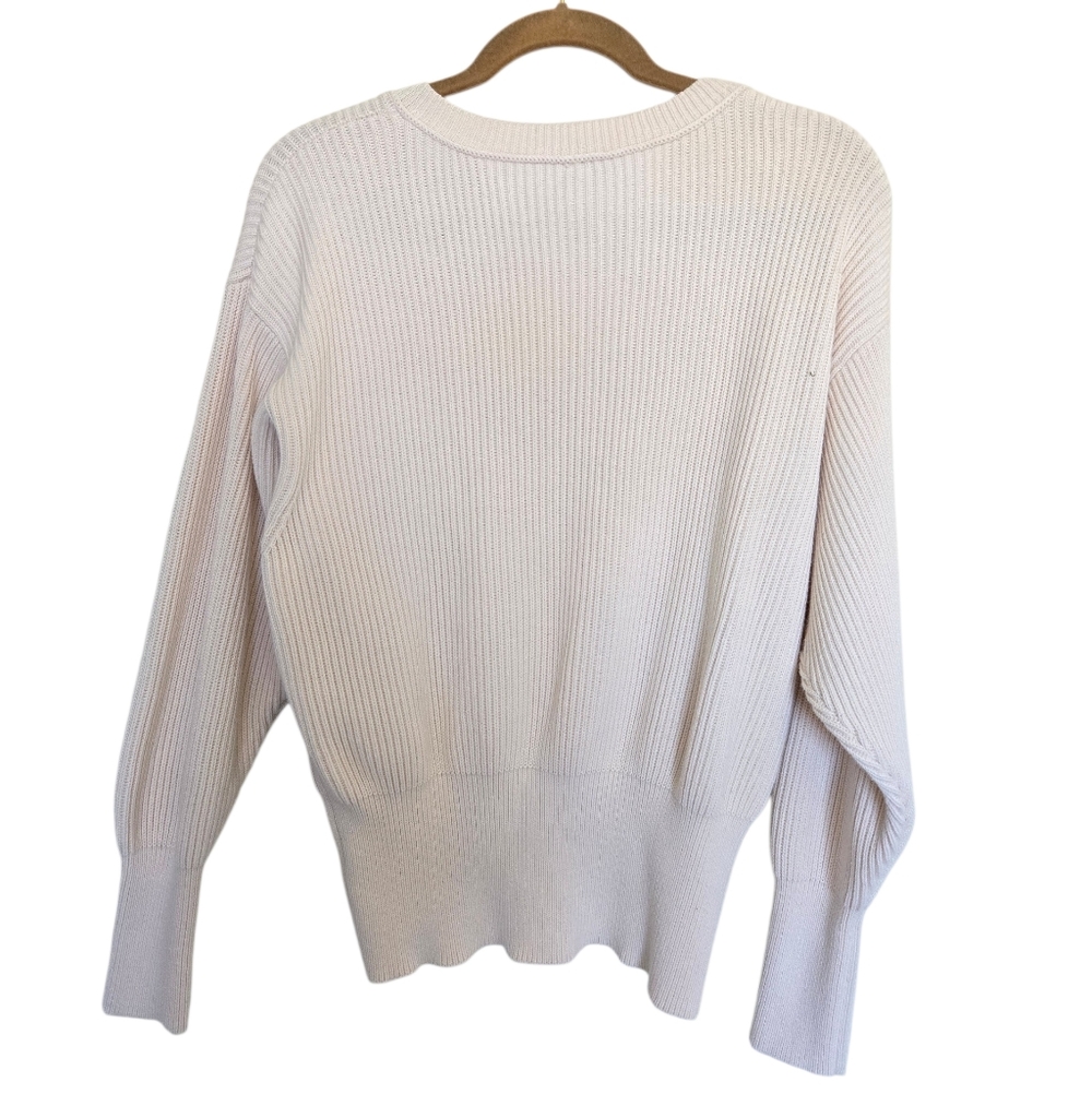 Free People Soft Cream V-Neck Sweater Size L Women's - Picture 8 of 11